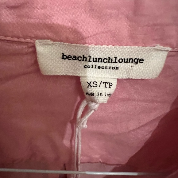 NWT PINK STRIPED BUTTON DOWN SHIRT SIZE XS - Picture 4 of 4